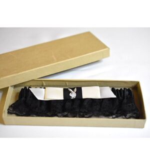 Vintage 60's In Box Playboy Bunny Black Lace Garter Souvenir